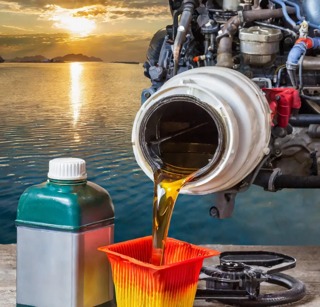 Schimb de ulei si filtru ulei motor ambarcatiuni